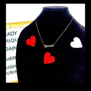 Ladies Gold Horoscope Astrology Zodiac GEMINI Birth Sign Chain Necklace Gift
